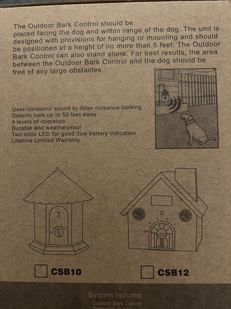 New Decorative Sonic Anti Bark Control Device Deter Nuisance Barking Waterproof