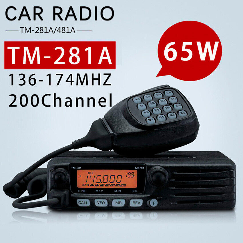 TM-281A FM Transceiver Mobile Radio Car Radio Station 136-174MHZ 10-50KM 65W New