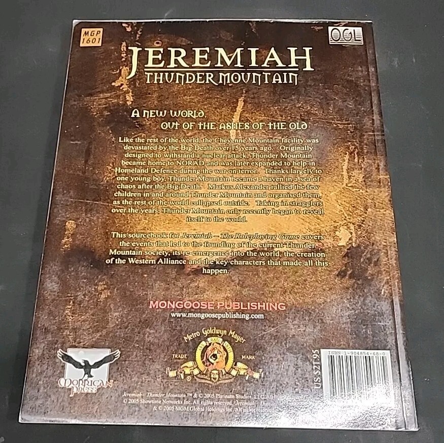 Jeremiah: Thunder Mountain Agnew, S. Mongoose Publishing