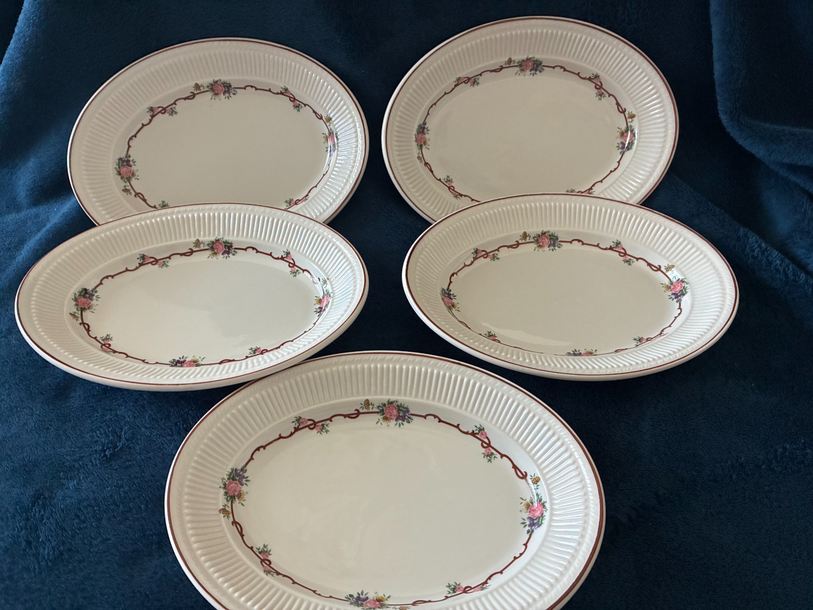 Shenango China Restaurant Ware Oval Soup, Pasta Bowl, Set of 5