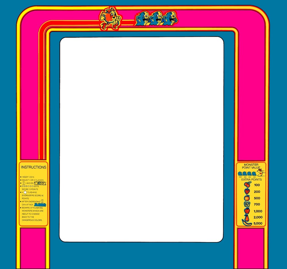Ms Pac Man arcade bezel graphics