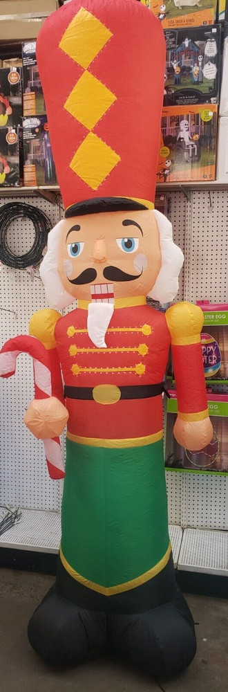 Gemmy 9ft Tall Nutcracker w/ Micro LED Lights Christmas Inflatable