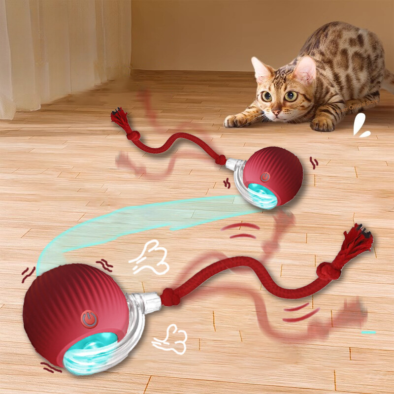 Automatic Rolling Ball for Cats – Rechargeable Smart Interactive Toy,Durable