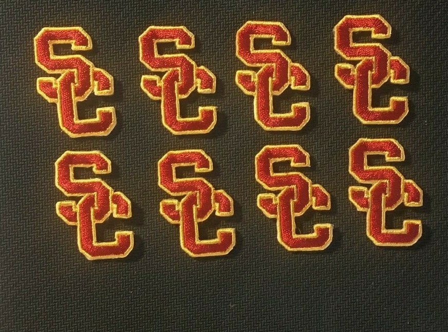 USC patch Trojans patch iron or sew on usc embroidered usc patch 8 sc patches