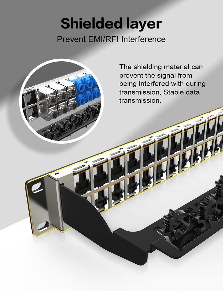 48port Blank Keystone Patch Panel Rackmount&wall Mount 1u 19inch Network Patch P
