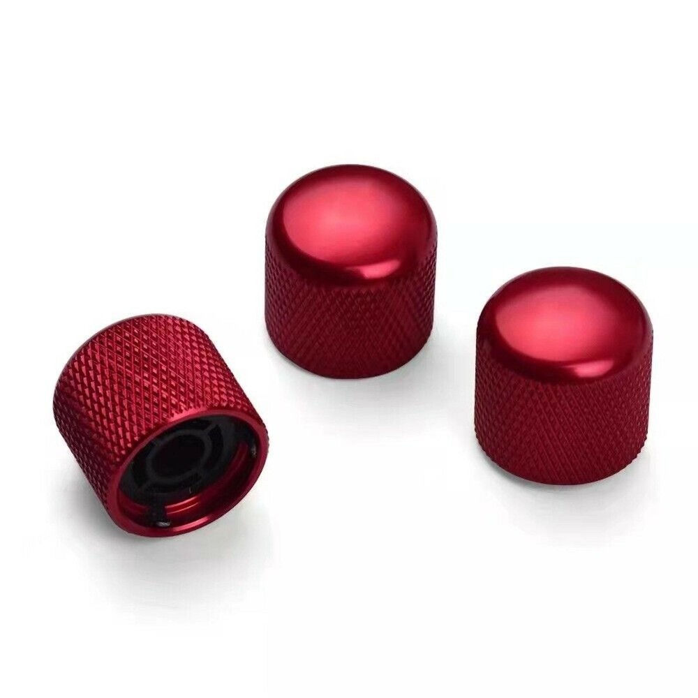 3Pack Electric Guitar Volume Tone Control Knobs Dome Button Potentiometer Caps