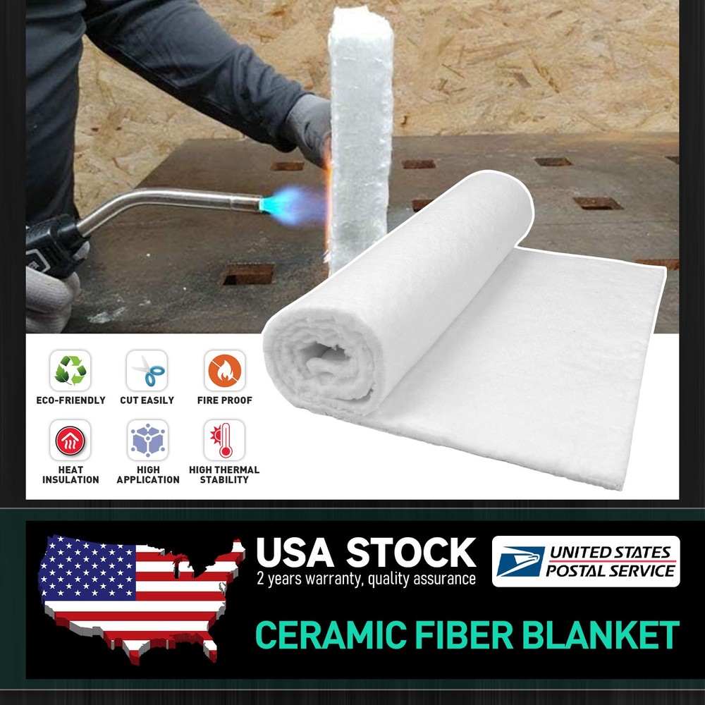Silicate Ceramic Fiber Blanket Insulation High Temperature Fireproof Mat Pad US