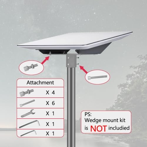 Starlink Flat High Performance Pipe Adapter - Installation Kit & Mount for