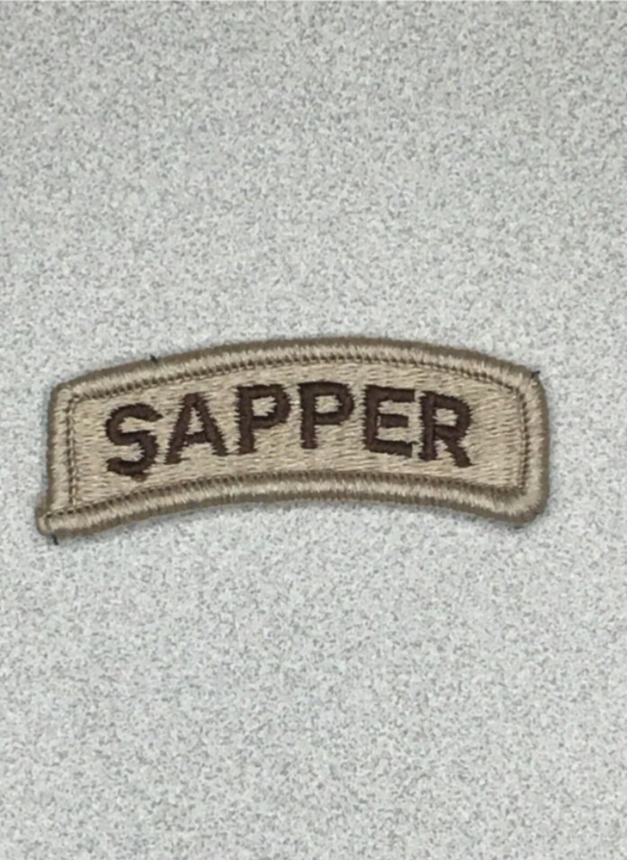 US Army Sapper Tab Desert DCU Patch