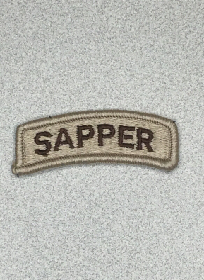 US Army Sapper Tab Desert DCU Patch