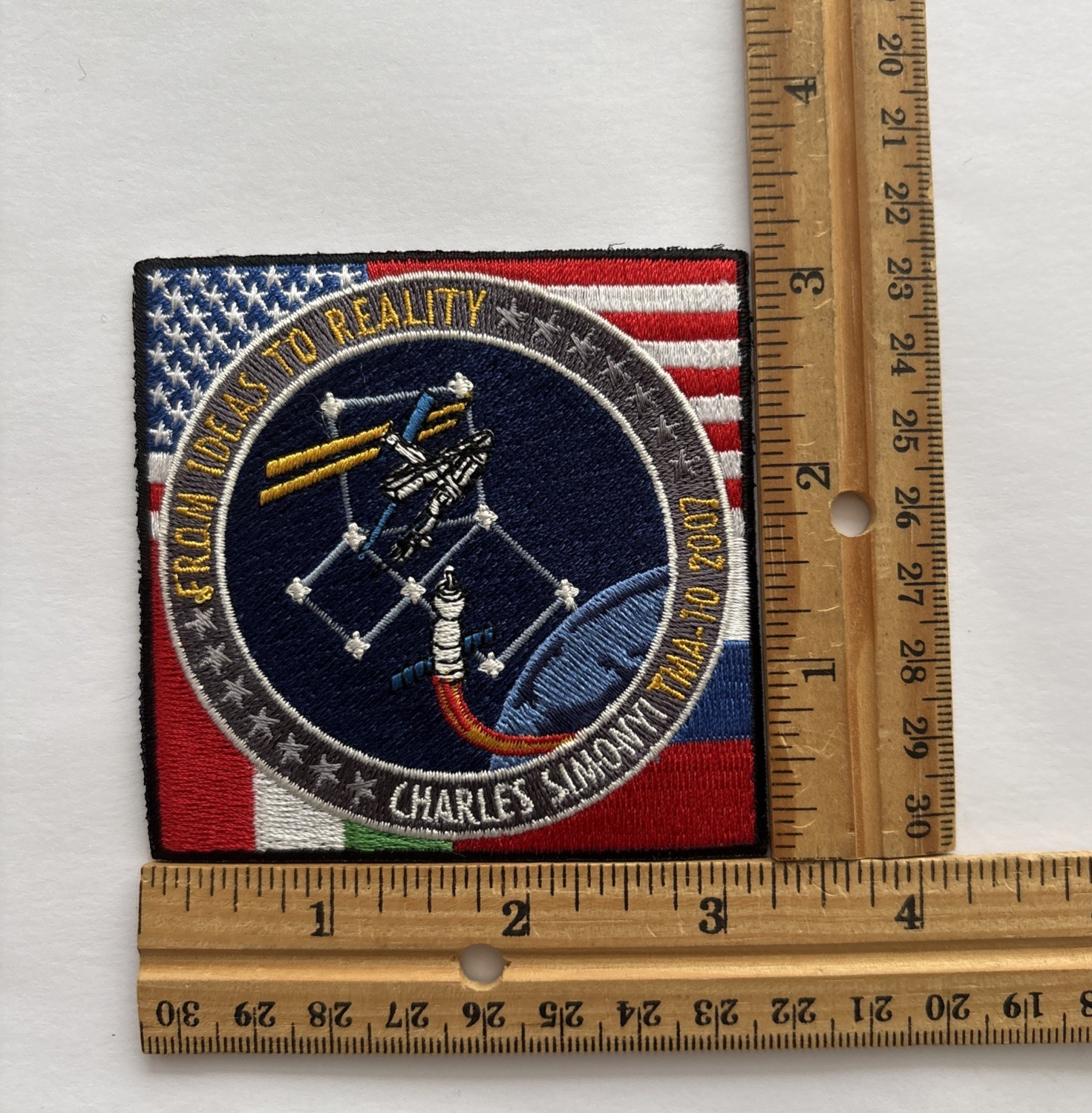 TMA-10 2007 NASA Patch Charles Simonyi From Ideas to Reality Space Station