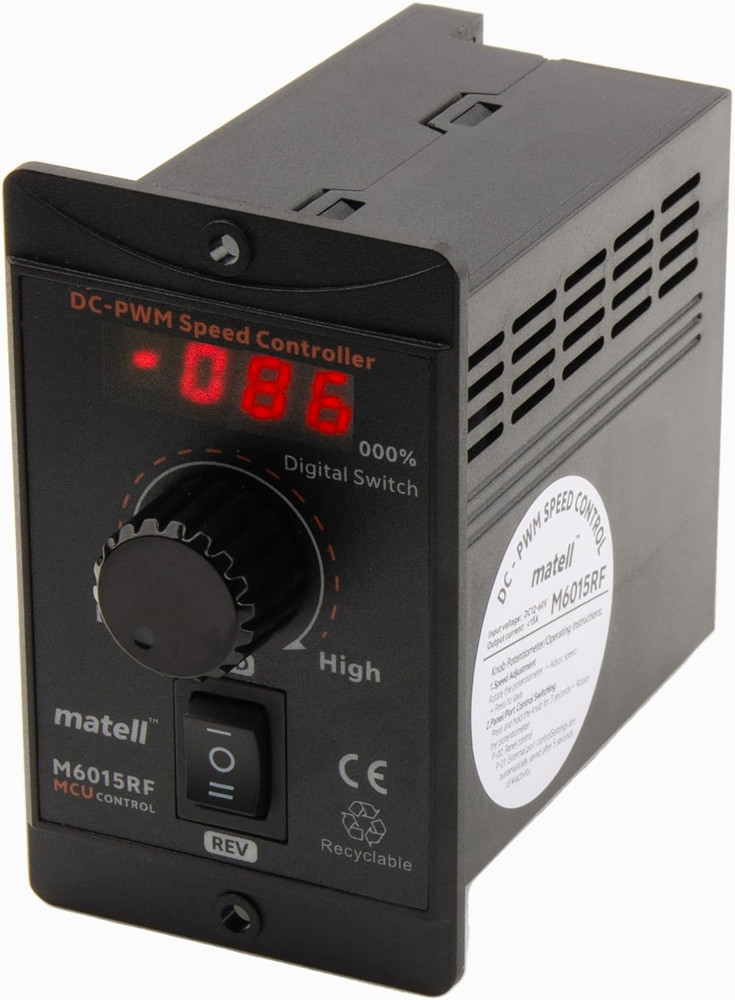 DC 12-60V 20A Motor Speed Controller (Digital Display Forward/Reverse Change)