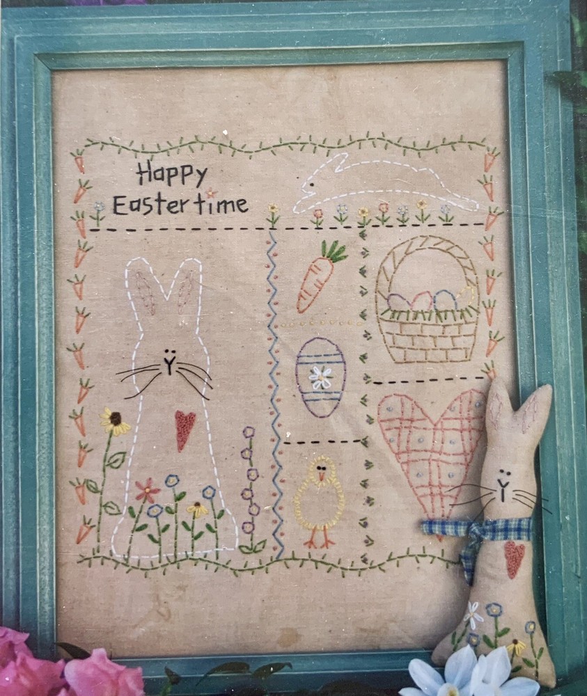 Happy Easter Time Embroidery Pattern by Bare Roots