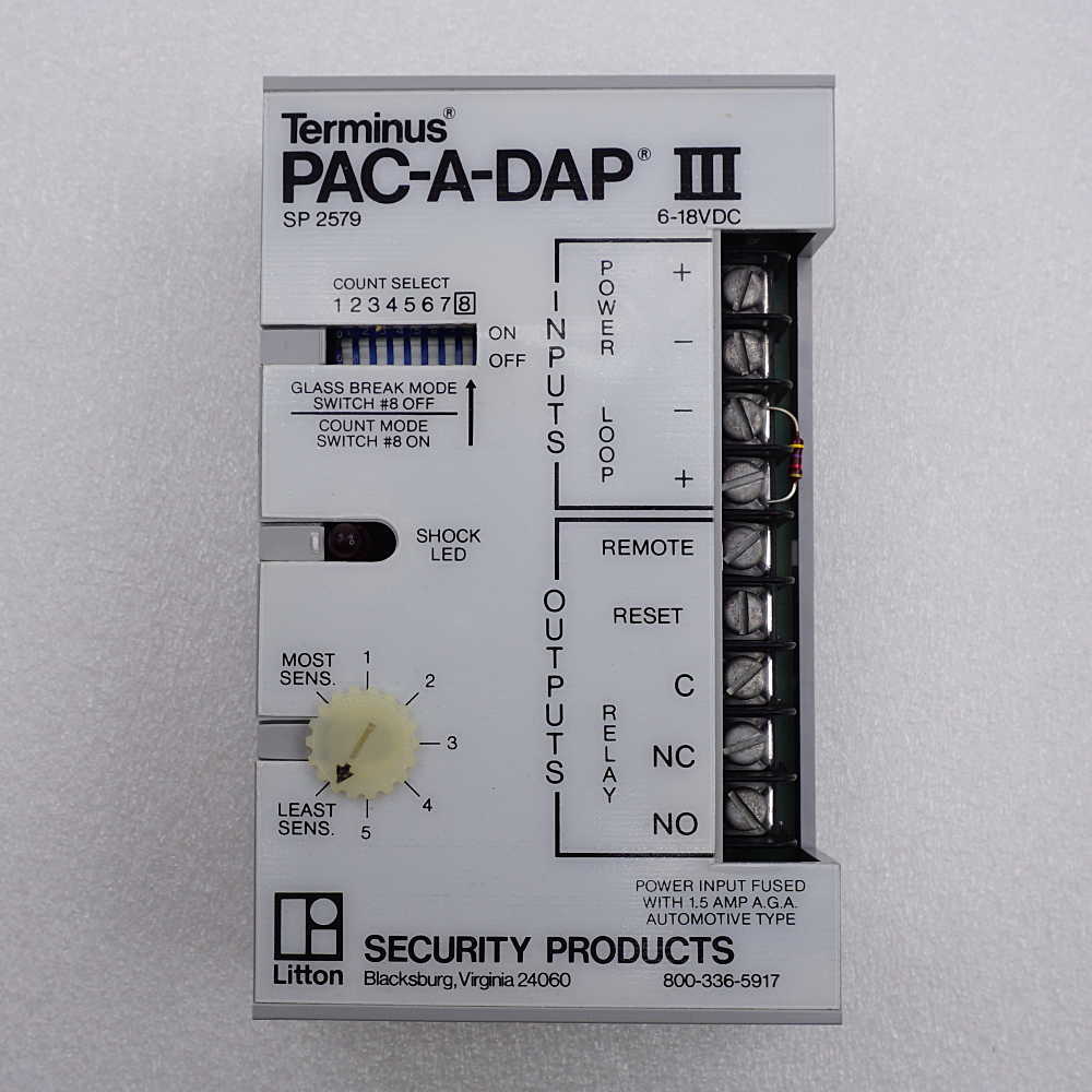 TERMINUS PAC A DAP III 3 SP2579 *PAC A DAP II & Glass Break Processor*