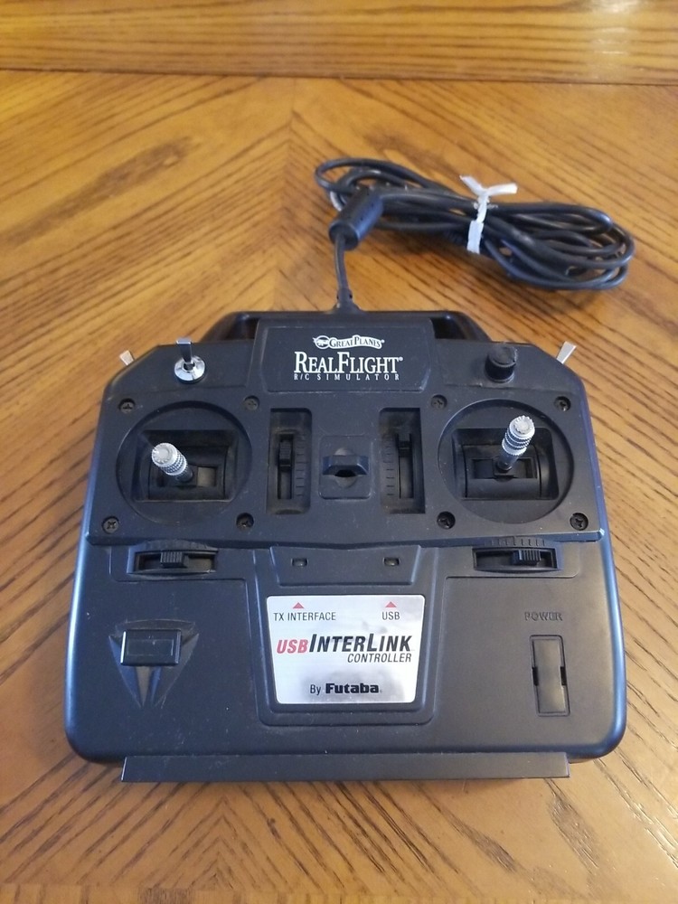Great Planes Real Flight R/C Simulator Futaba Interlink Plus USB Controller