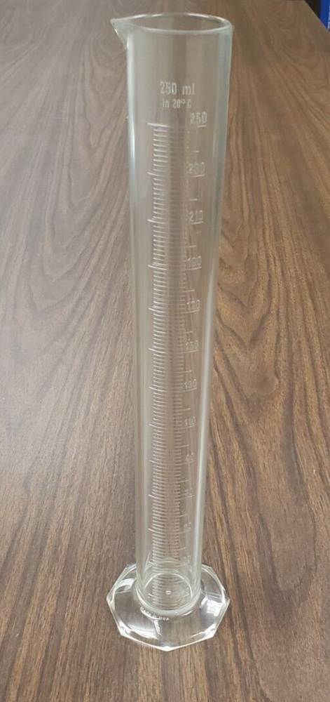 250ML CYLINDER, CLEAR, TPX,
