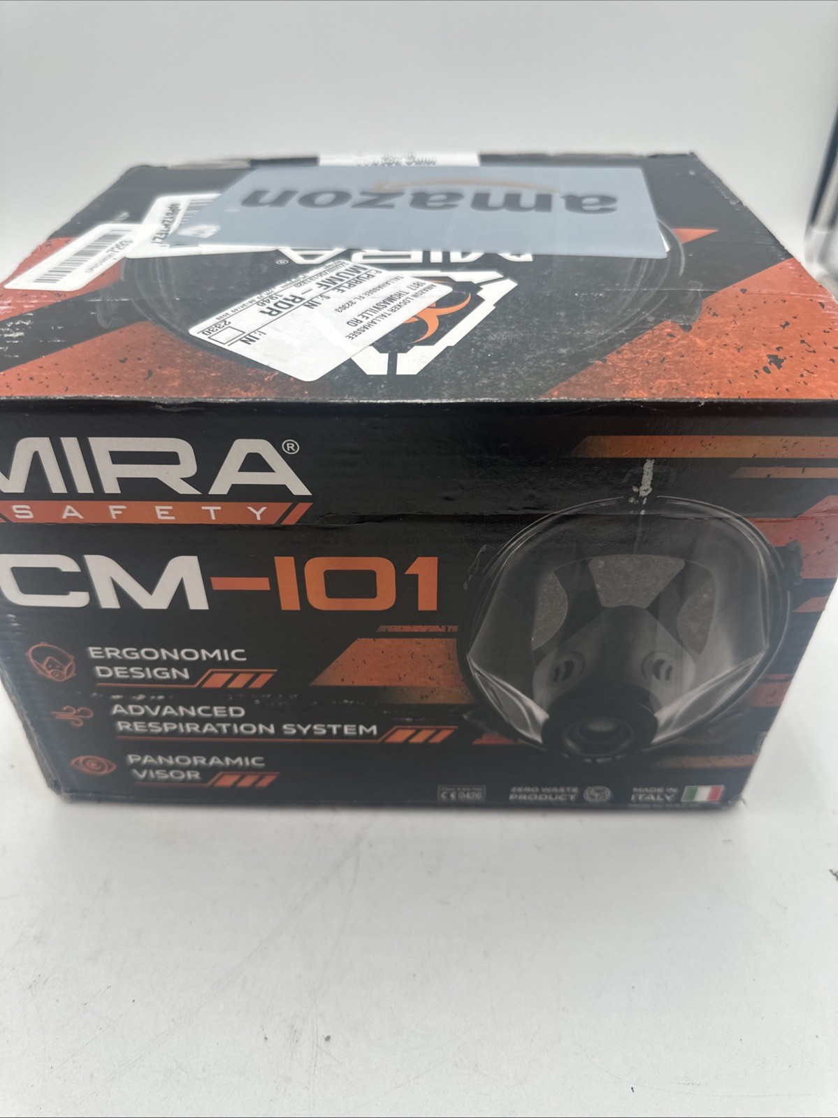 MIRA Safety CM-I01 Full-Face Industrial-Grade Gas Mask - Medium Black