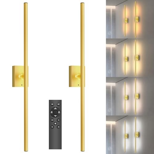Battery Operated Wall Sconces with Remote Control,Wall Sconces Wall Decor Set