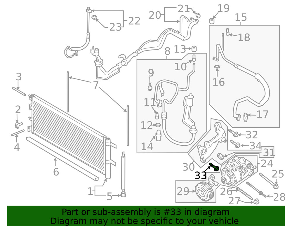 Genuine Ford Mount Bracket Mount Bolt W503300S437