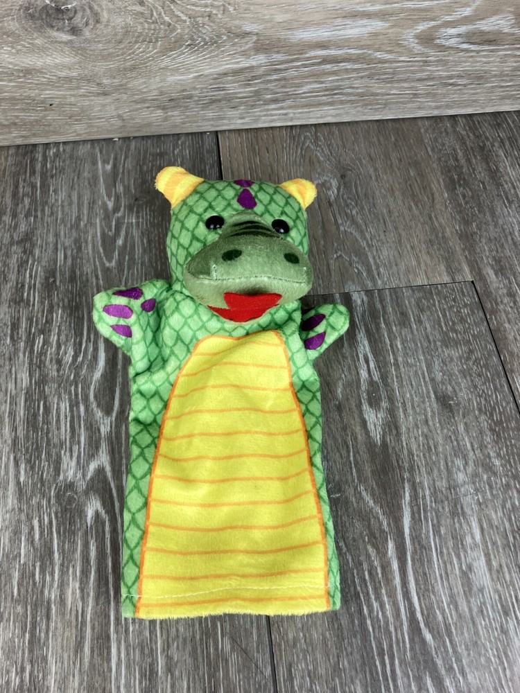 Dragon Hand Puppet Green 9” Long