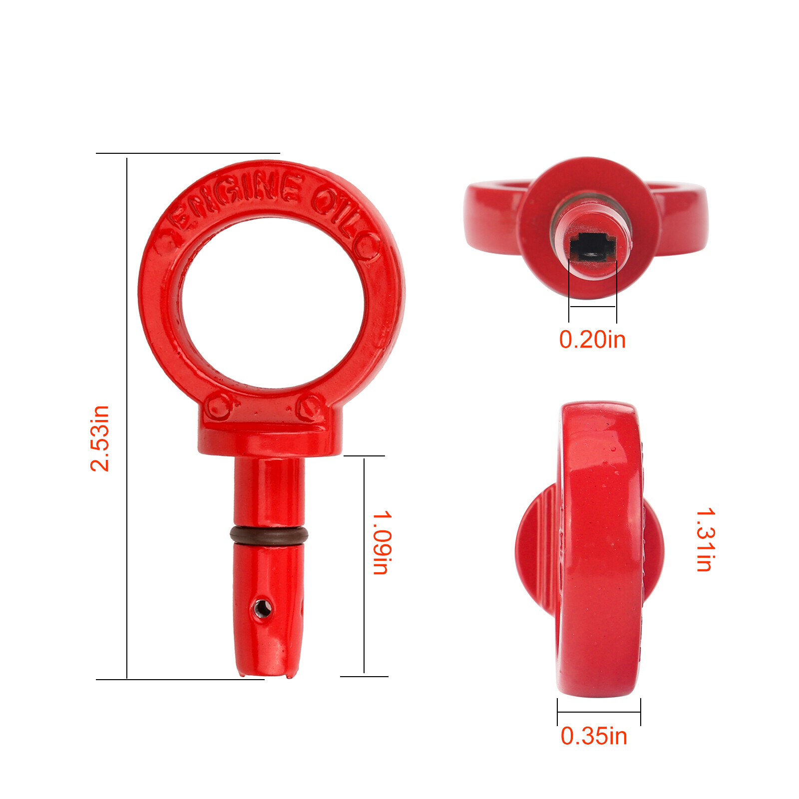 Oil Dipstick Repair Handle Red For Chrysler Jeep Dodge Ram 2.4 3.2 3.6 5.7 6.4L