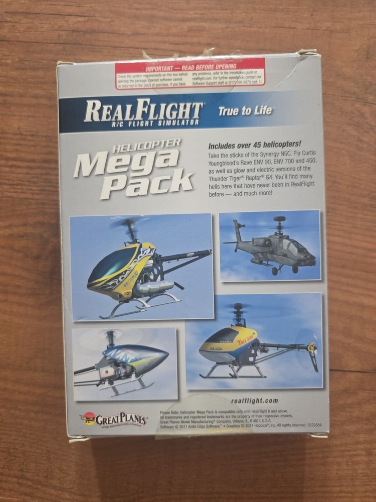 RealFlight Helicopter Mega Pack R/C Flight Simulator Expansion
