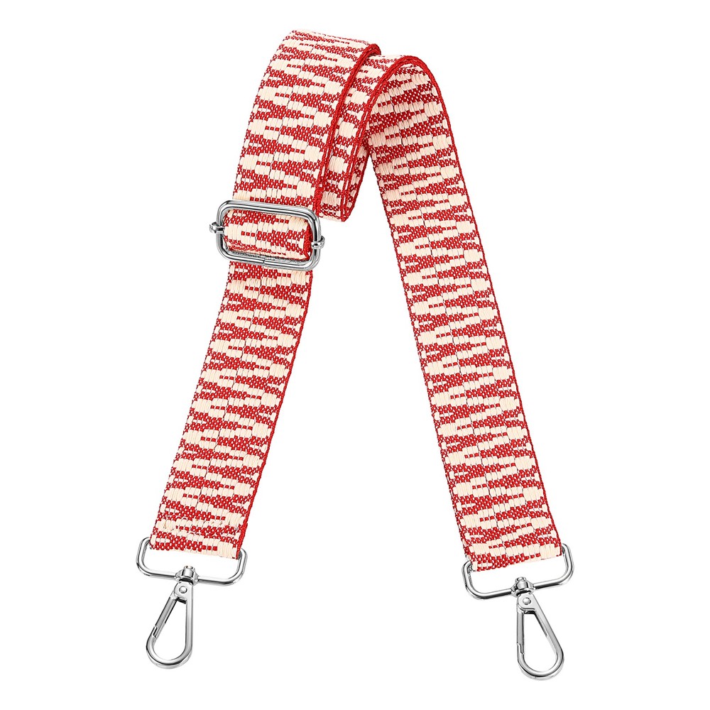 Purse Straps Replacement Crossbody with Silver Buckle, Light Red
