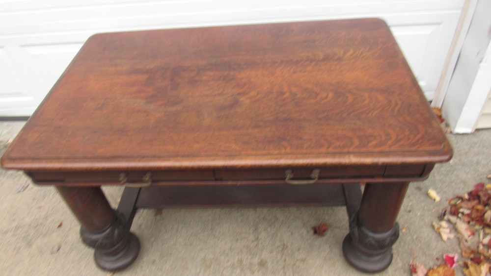 Oak Library Console Table Amazing