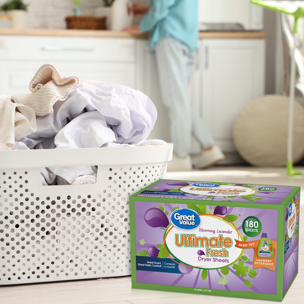 Ultimate Fresh Dryer Sheets, Blooming Lavender, 180 Count