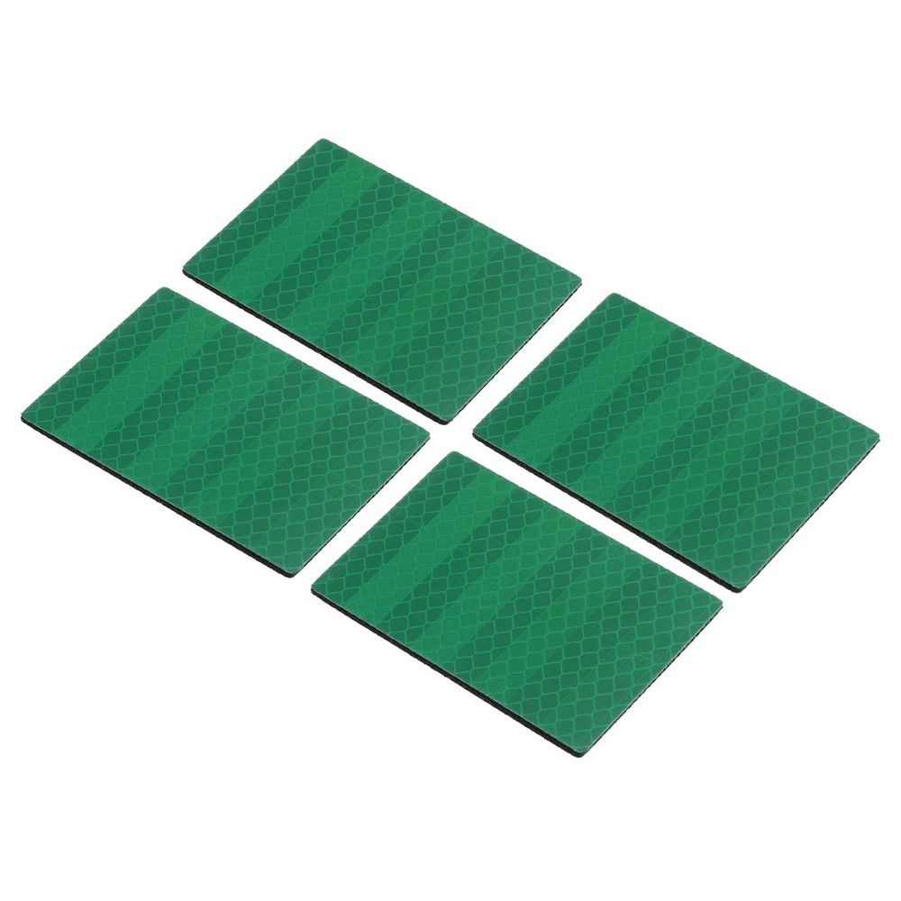 Reflective Safety Patches 2"x3"  4 Pack Hook & Loop Fasteners for Night Use