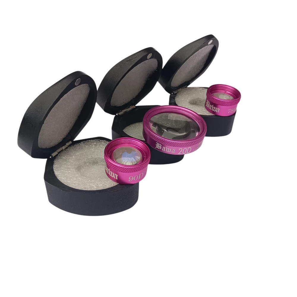 Double Aspheric Lens Pack 20D 78D & 90D Ophthalmology With Unique Case
