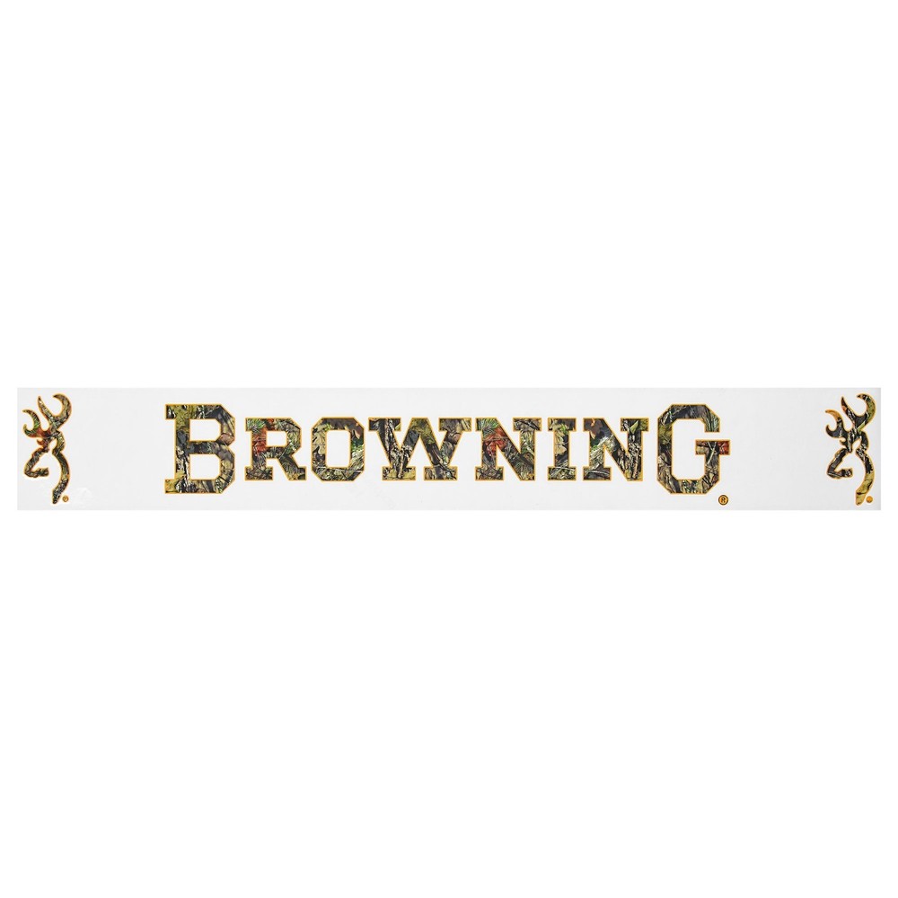 Browning 38"x4"Double Buckmark Windshield Decal- MOC/Gold