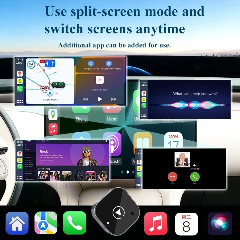 2025 USB Wireless CarPlay Adapter For iPhone Apple Wireless Dongle Plug ＆ Play