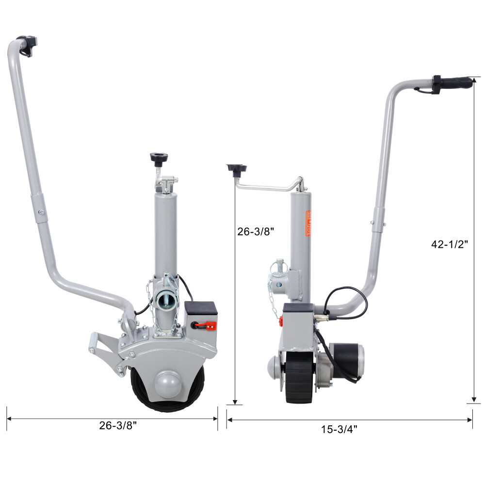 Electric Trailer Dolly, 5000lbs Towing Capacity, 350W 12V Trailer Jockey Wheel