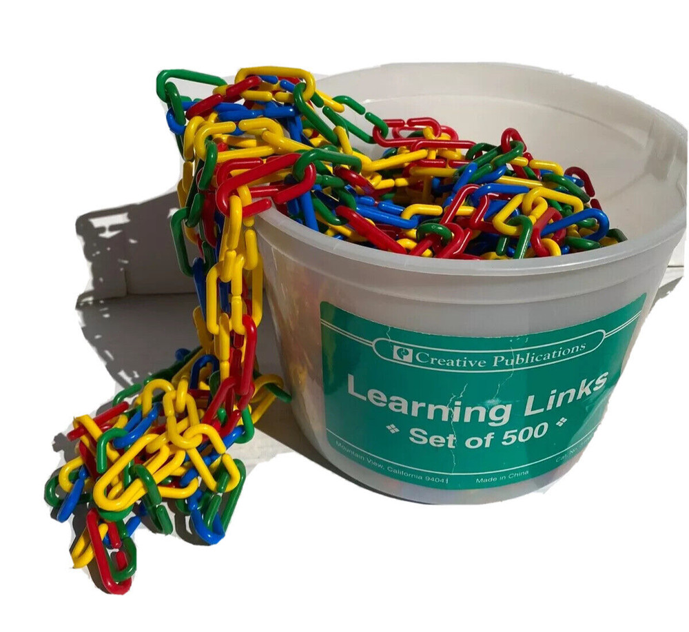 Creative Publications Learning Plastic Links Play Chains Kids Play Learning Vtg