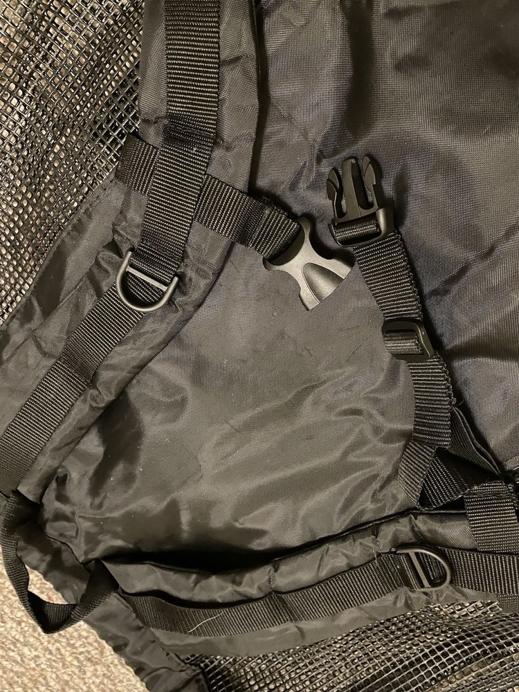 Mesh Backpack Scuba Dive Bag Sturdy Black Large Capacity Quick Drying