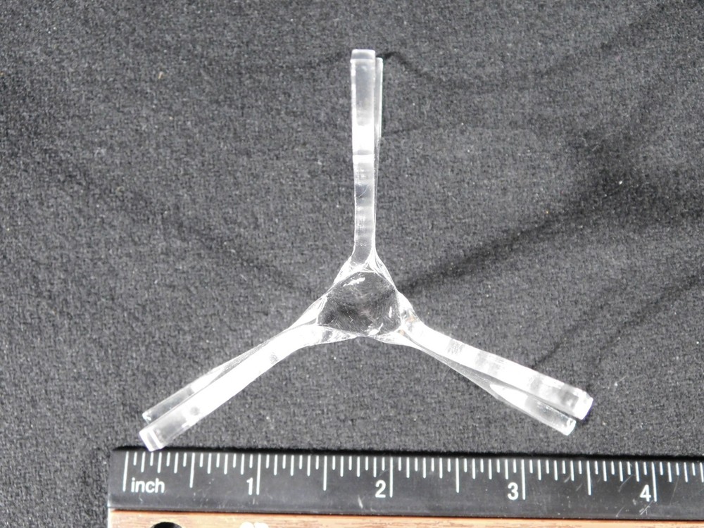 Sphere Display Stand Three Post Clear Lucite Large Size
