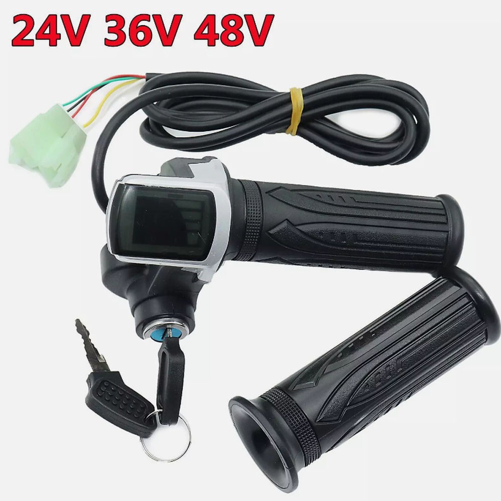 1PC 48V Ebike Throttle 6 Wires Throttle Automatic Cruise High-Speed Function