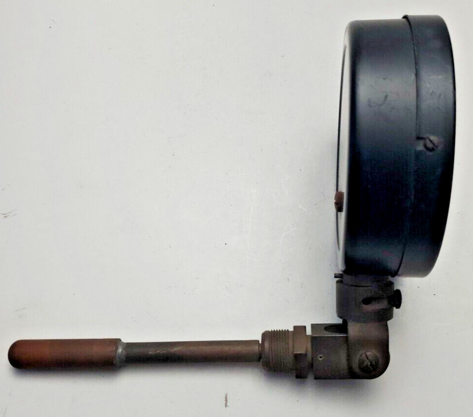 Marsh Instruments Fahrenheit Thermometer 0-100 Degrees Face 5" Adjustable Sensor