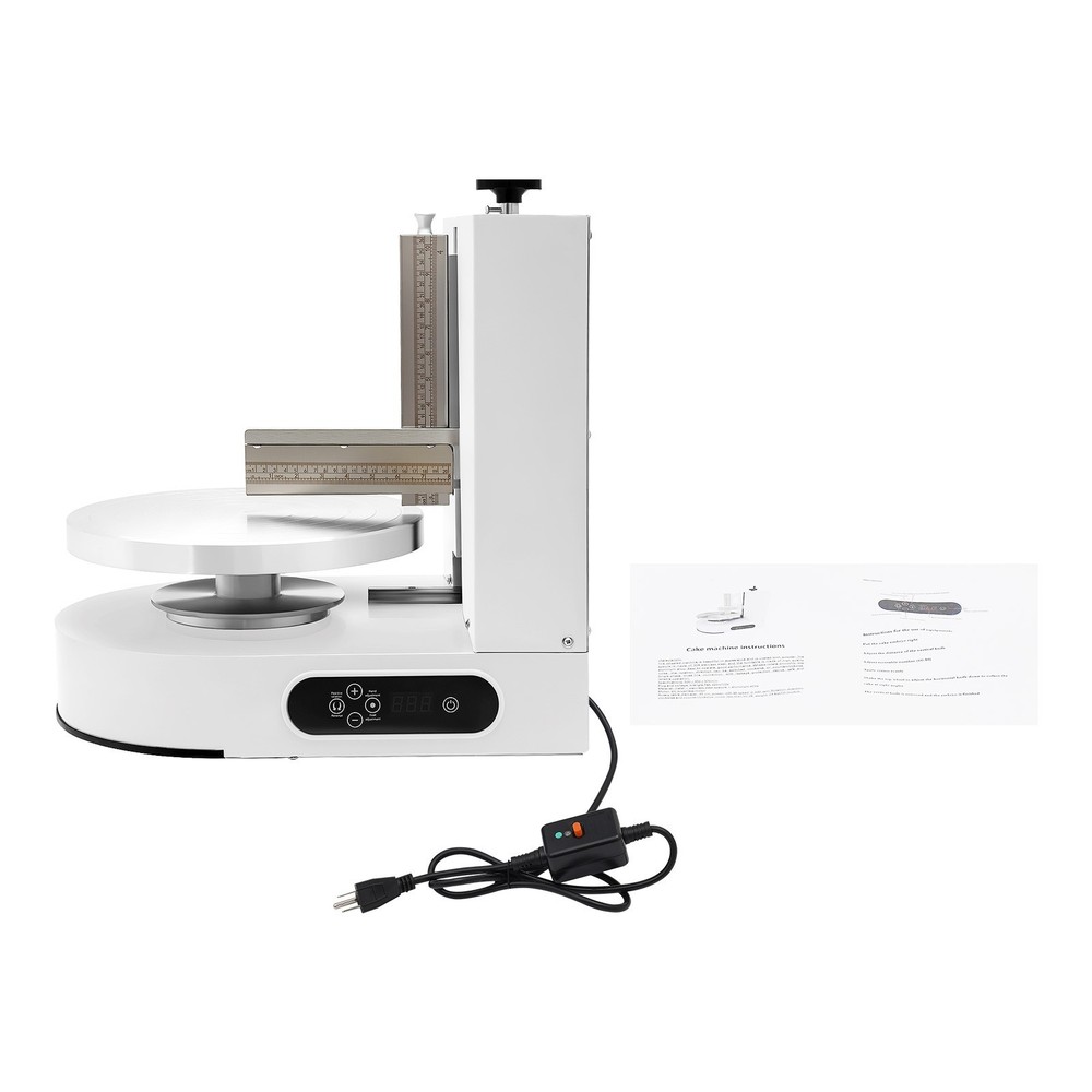 Display Smooth Cream Adjustable 4-12'' Birthday Cake Decorating Machine White