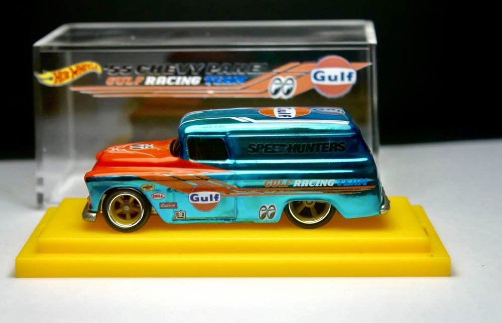 Hot Wheels Chevy Panel Blue Spectraflame Candy Striper Custom Made W Display