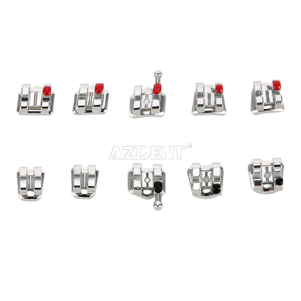 AZDENT Dental Orthodontic Brackets Braces Mini Roth MBT Slot 022/018 Hooks 345