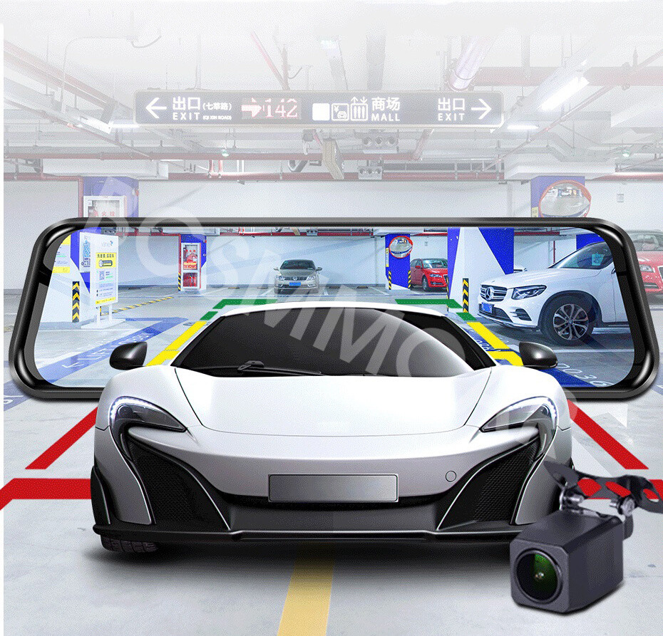 1080P Dash Cam Car Mirror DVR Video Recorder Front Inside Back Cameras G-Sensor