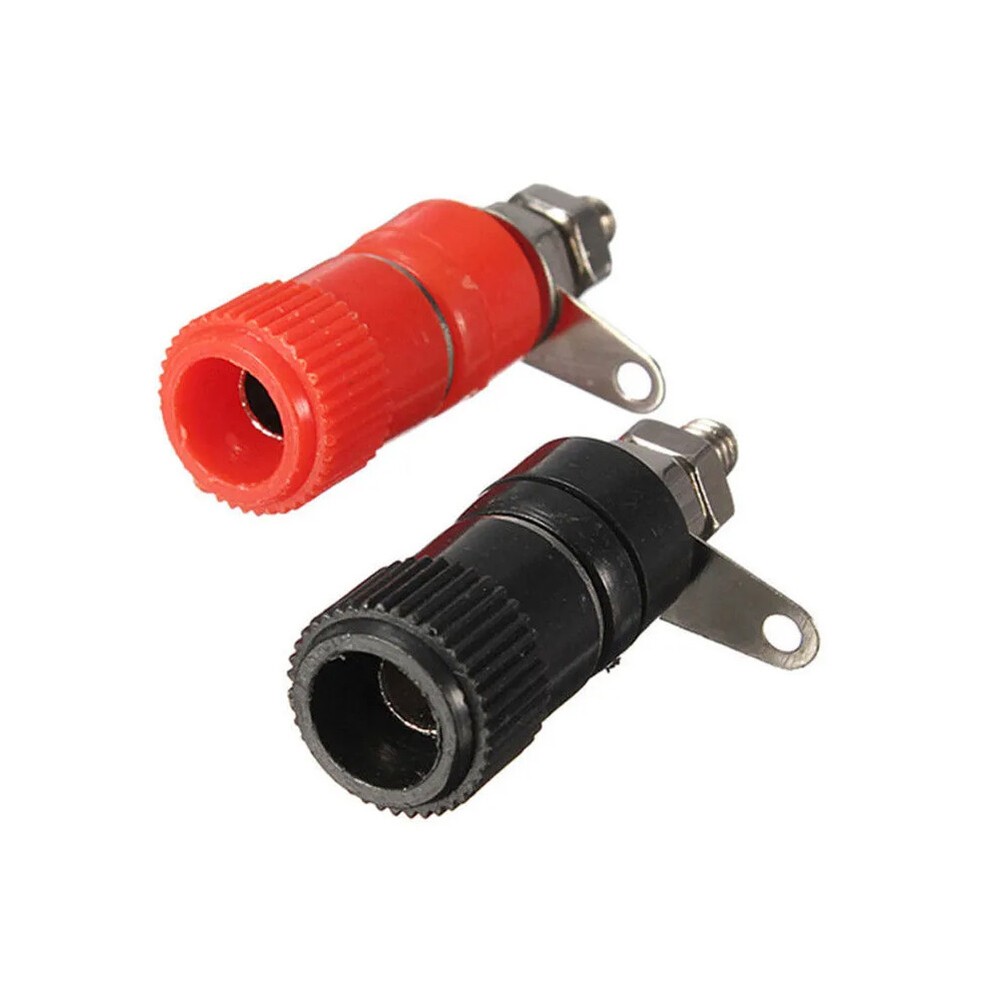 4mm Terminal Connector Binding Post, Banana Plug Jack Socket Red Black 20 Pair