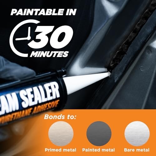 2 Pack Quick-Set Polyurethane Automotive Seam Sealer - Paintable, Metal Surface,