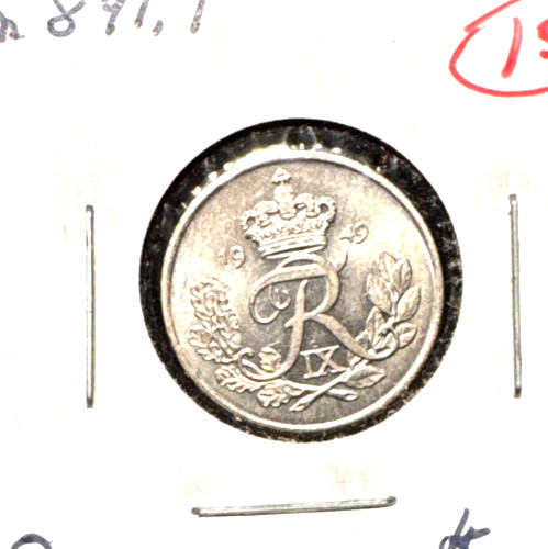 Denmark 1949 10 ore KM 841.1 BU