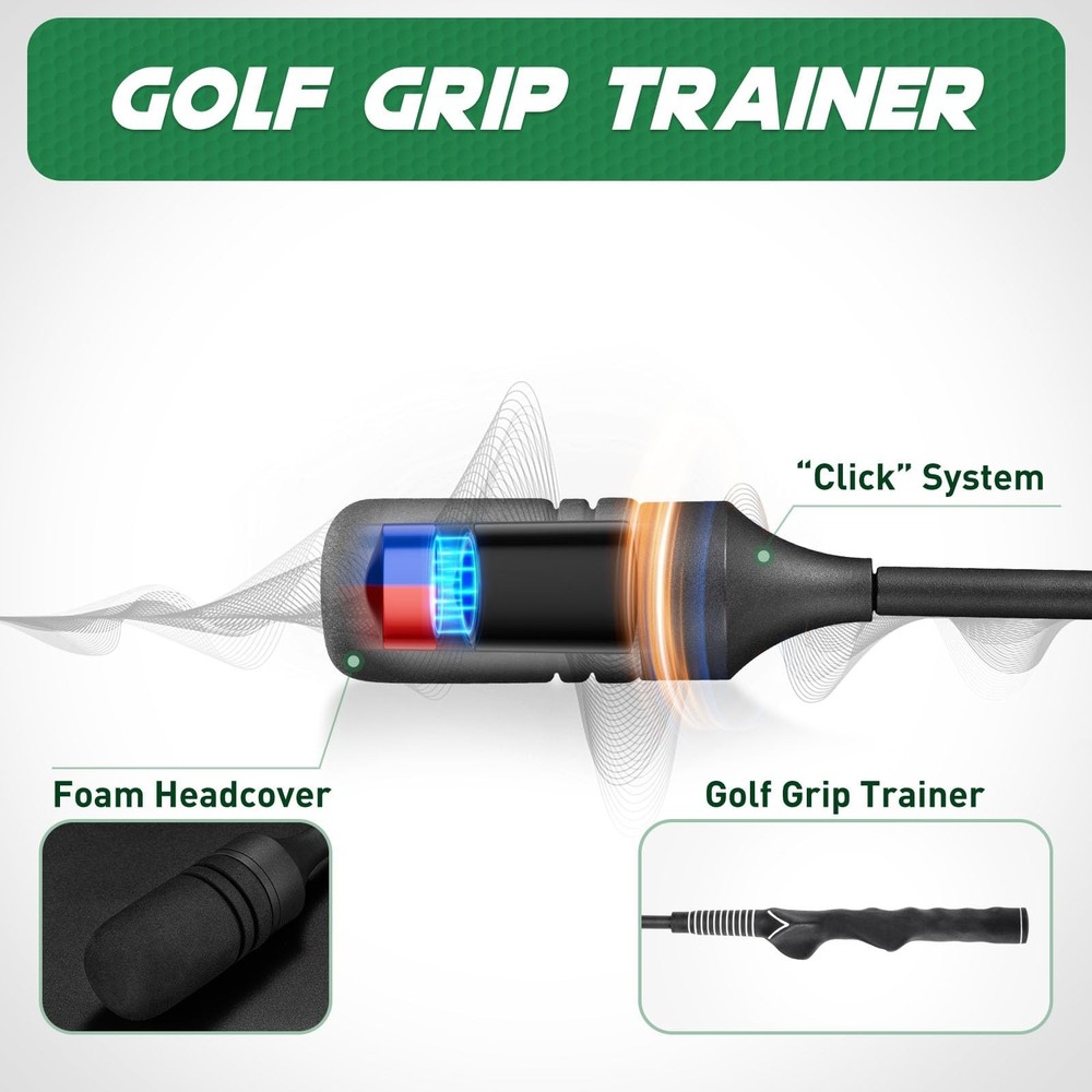 Golf Swing Trainer - Click Stick Golf Trainer for Golf Tempo Practice, Weight...