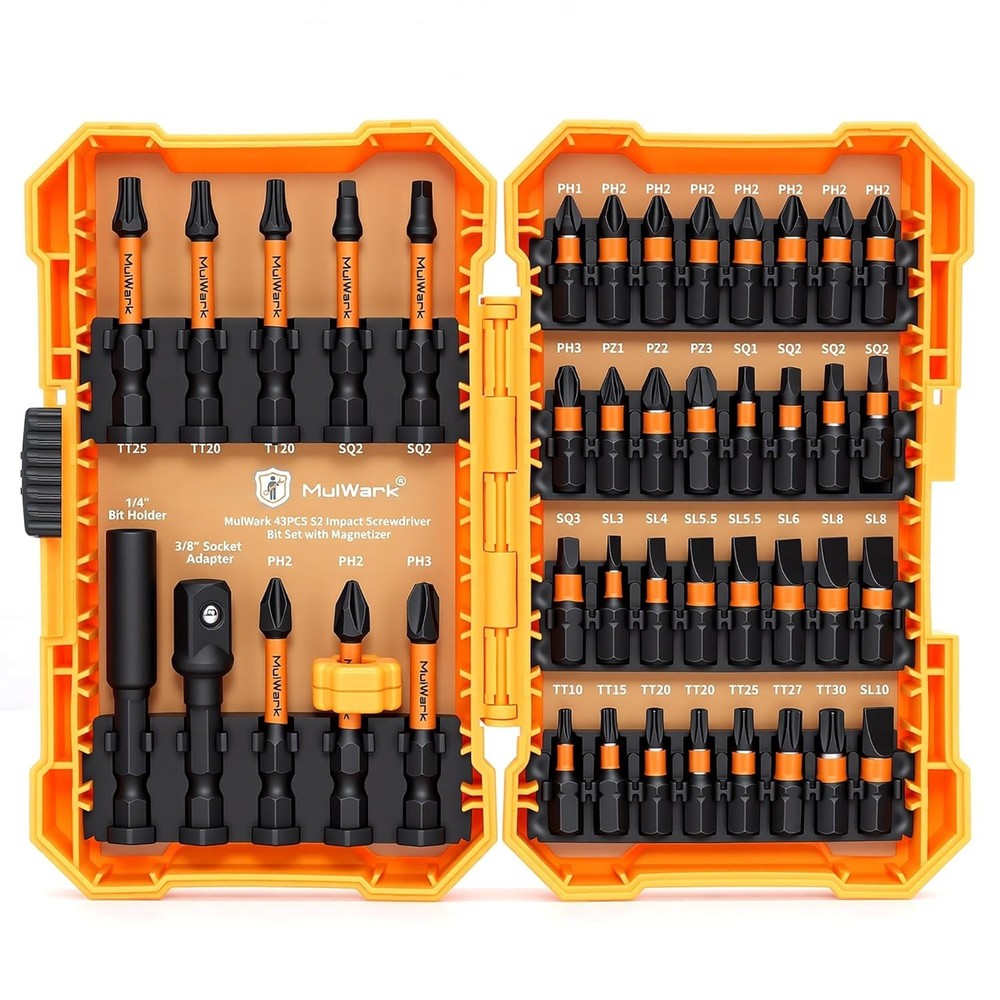 Mulwark 43-Piece Impact Screwdriver Bit Set