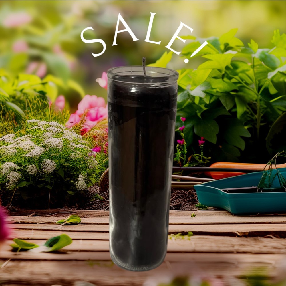 7 Day Plain Candle Black