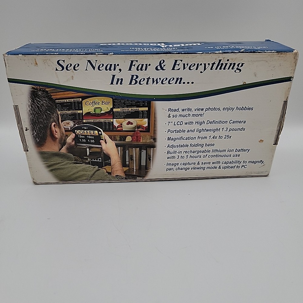 Amigo HD Enhanced Vision Magnifier Color 7" Handheld Reader UNTESTED